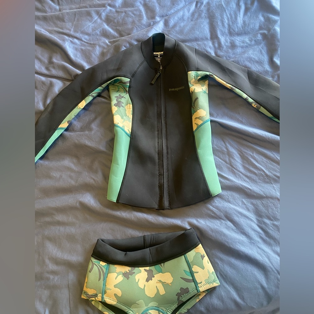 Patagonia Wet Suit Top (size 4). Bottom size 6.